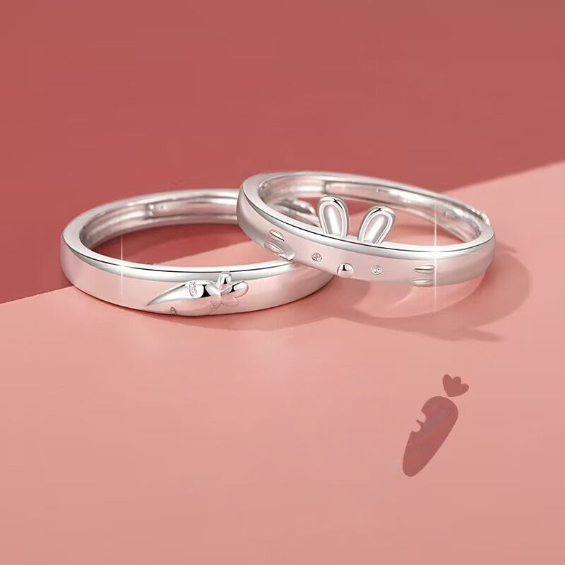 Rabbit and Carrot Ring for Him and Her