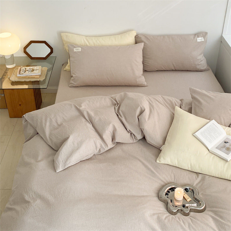 Cotton Washed Pillowcase in Simple Fashion Design