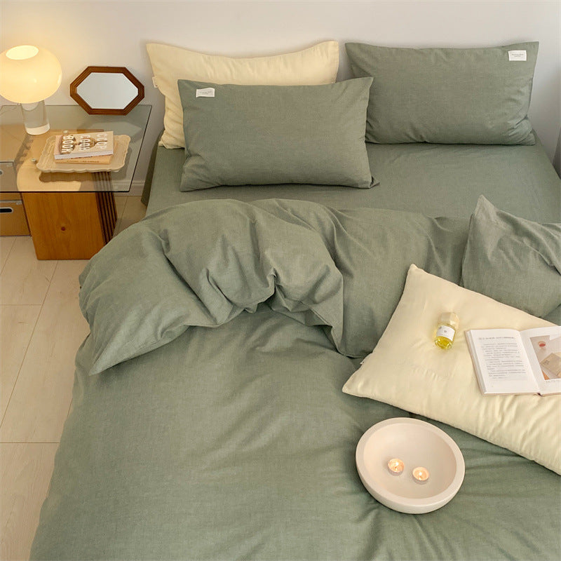 Cotton Washed Pillowcase in Simple Fashion Design