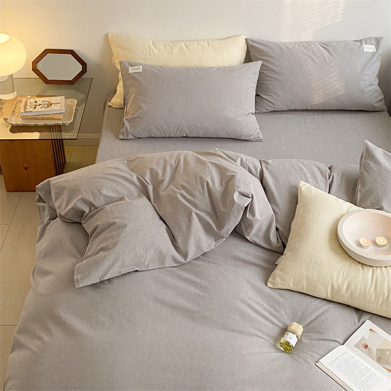 Cotton Washed Pillowcase in Simple Fashion Design