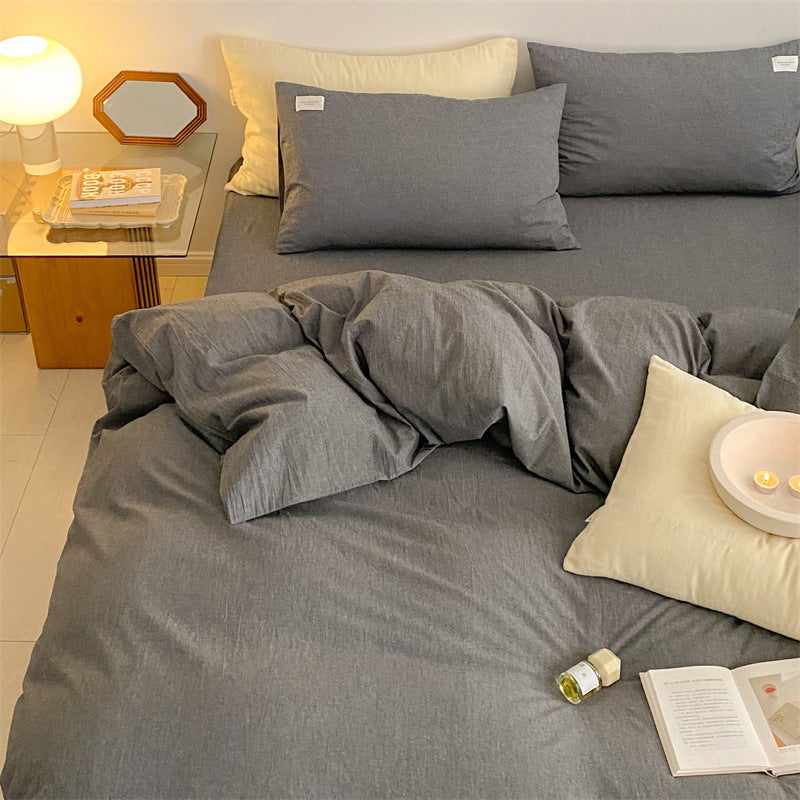 Cotton Washed Pillowcase in Simple Fashion Design