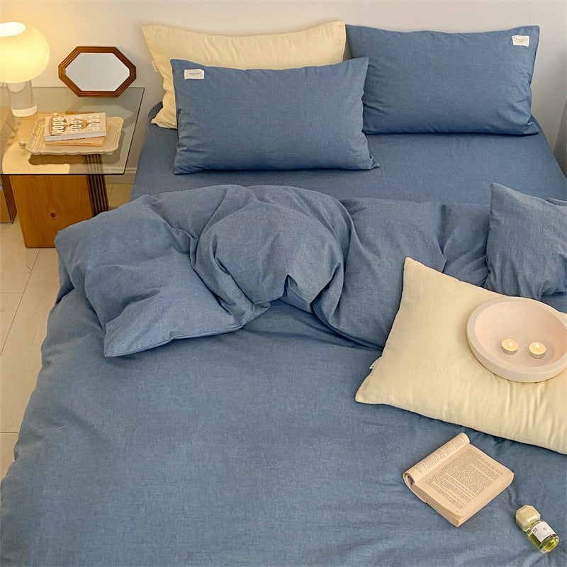 Cotton Washed Pillowcase in Simple Fashion Design