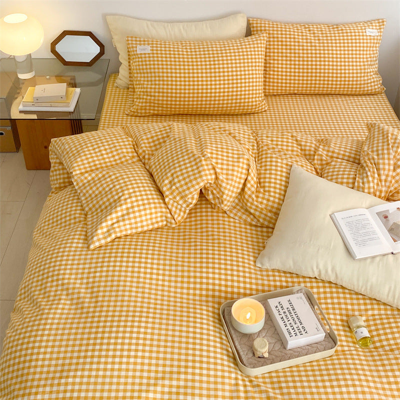 Cotton Washed Pillowcase in Simple Fashion Design