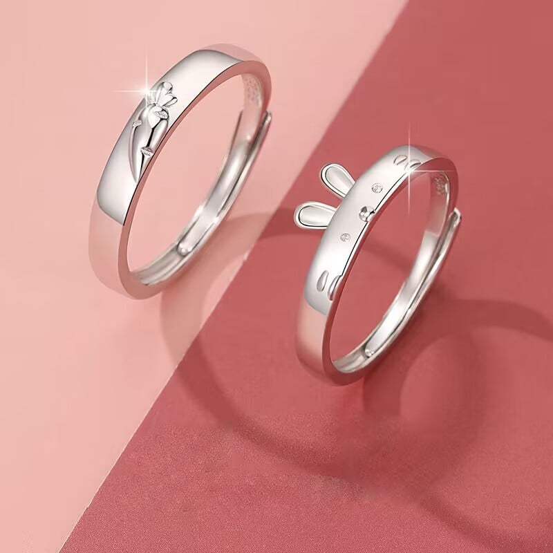 Rabbit and Carrot Ring for Him and Her