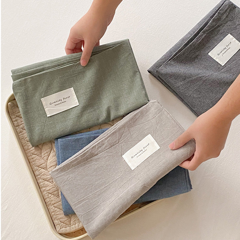 Cotton Washed Pillowcase in Simple Fashion Design
