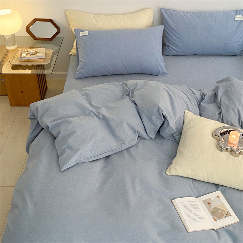 Cotton Washed Pillowcase in Simple Fashion Design
