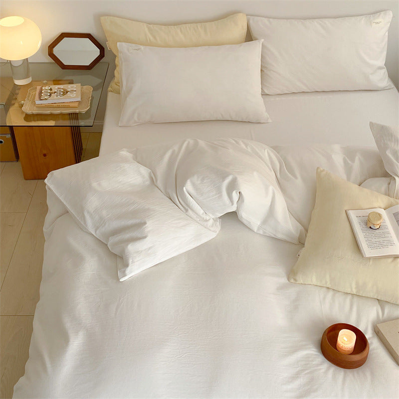 Cotton Washed Pillowcase in Simple Fashion Design